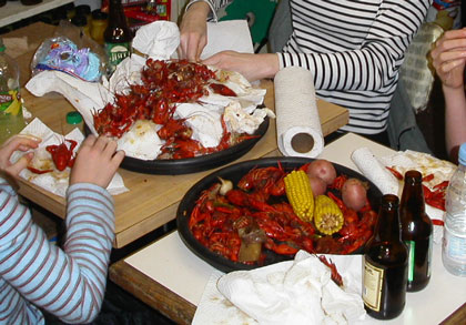 Crayfish at the Royal Grocery copyright 2004 Owen Linderholm