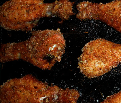 Photo of Baked Fried Chicken copyright 2004 Owen Linderholm