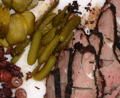 Roast lamb and pickles copyright 2004 Owen Linderholm