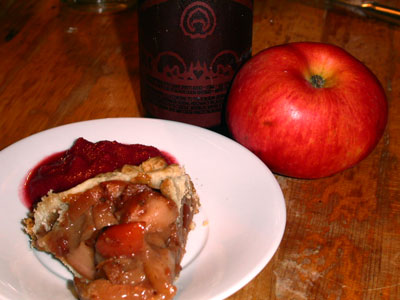 Photo of Pink Lady Apple Galette with Two Raspbery Sauce copyright 2004 Owen Linderholm