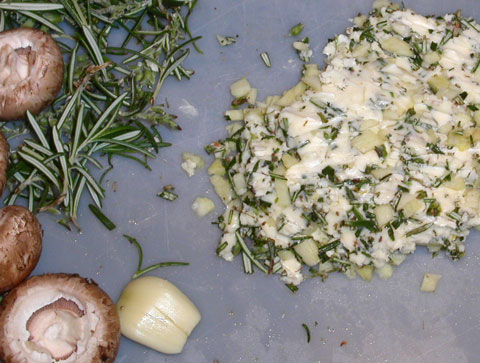 Photo of rosemary garlic butter copyright 2004 Owen Linderholm